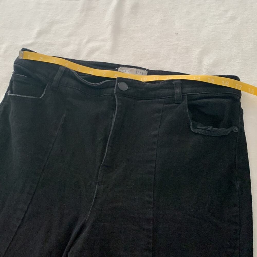 Eloquii womens 14 black denim jeans split leg - Picture 7 of 15